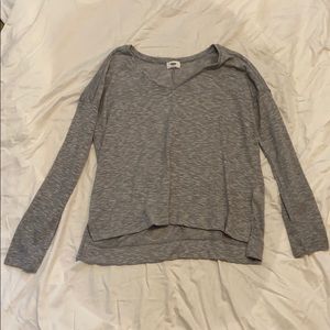 Old Navy grey sheer sweater